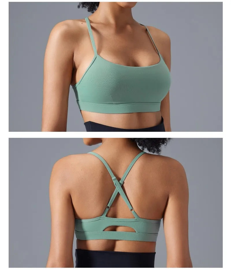 New Arrival High Quality Ladies Sports Bra Women Plain Solid Color Shockproof Women Underwear Slim Yoga Bra for Gym Active Wear