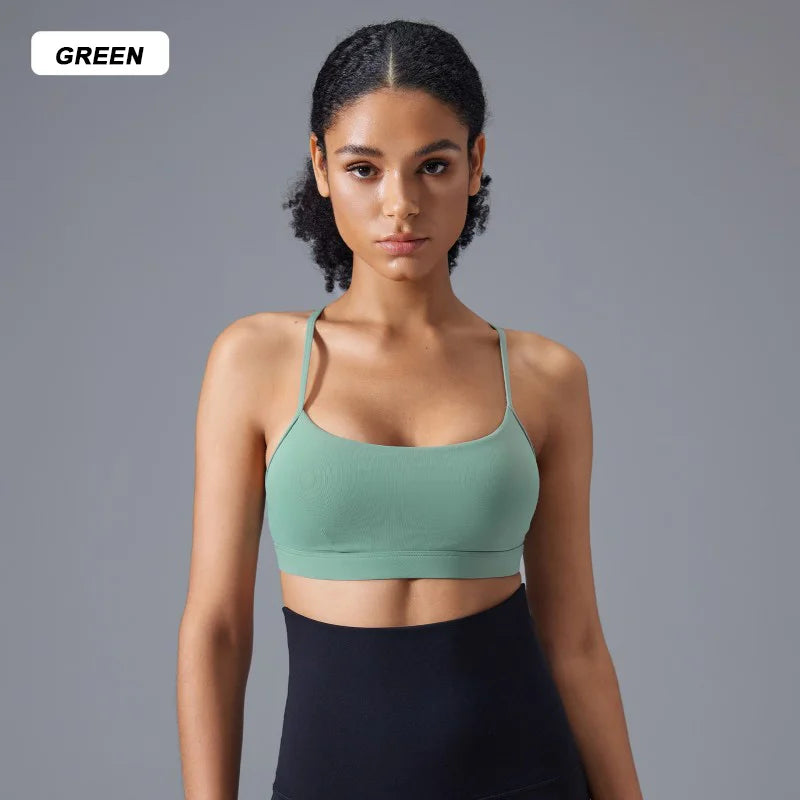 New Arrival High Quality Ladies Sports Bra Women Plain Solid Color Shockproof Women Underwear Slim Yoga Bra for Gym Active Wear