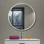 Simple Style Mirror Custom Large  Sliver Gold Black Aluminium Frame Wall Hanging Round  Dia Mirror 80cm 60cm 40cm  Dia 90cm