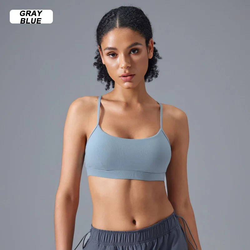 New Arrival High Quality Ladies Sports Bra Women Plain Solid Color Shockproof Women Underwear Slim Yoga Bra for Gym Active Wear
