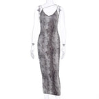 leopard print sleeveless V-neck sexy Hipster Fashion midi dress spring women fashion streetwear Christmas party outfits