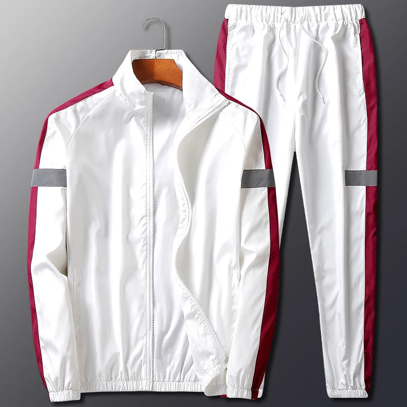 2Pcs Men Tracksuit Hoodie Tops Joggers Pants Tracksuit Set Male Running Jogging Sportswear Hooded Pants Mens Sweat Suit Main image