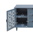 American Furniture 2-Door 3-Drawer Mirror Cabinet for Bedroom Living Room Study Home Bar Wine Cellar