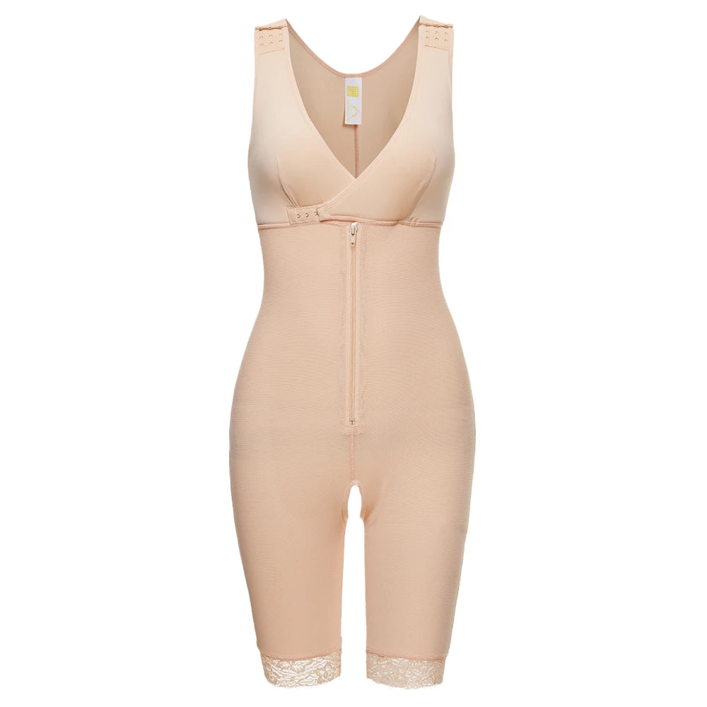 Zip Waist Lace Slimming Shaper Corset Control Shapewear Butt Lifter Strap Body Shaper Underwear Bodysuit Women Plus Size S-6xl