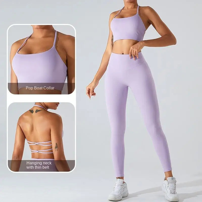Women's High Quality Custom Logo Seamless Gym Tops Padded Cross Strap Workout Athletics Fitness Yoga Bras