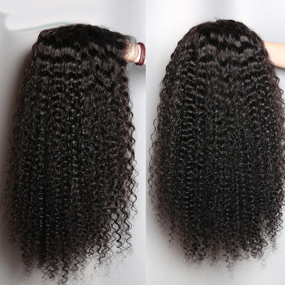 40Inch Deep Curly 13X6 HD Transparent Lace Front Human Wigs Brazilian Human Hair Wigs Water Curly Wave Frontal Wigs Pre Plucked