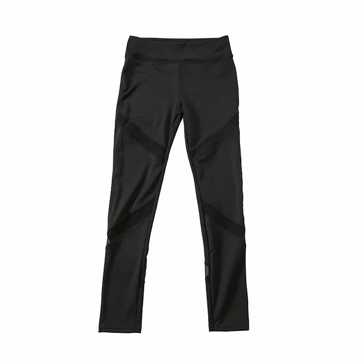 Women Mesh Patchwork Sport Leggings High Waist Tights Pants Solid Sports Wear for Women Gym Push Up Yoga Pants Plus Size S-XL