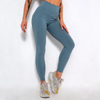 Ribbed Yoga Pants High Waisted Gym Leggings Sport Women Fitness Seamless Female Legging Tummy Control Running Training Tights