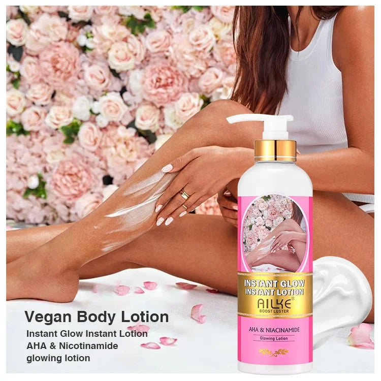 Customized Pink Diamond Floral Fragrance Whitening Body Lotion With Aha Flower Extract
