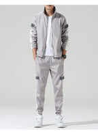 2Pcs Men Tracksuit Hoodie Tops Joggers Pants Tracksuit Set Male Running Jogging Sportswear Hooded Pants Mens Sweat Suit