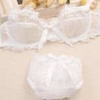 Logirlve Sexy Lingerie Female Push Up Bra Sets Seamless Bra For Women's Lace Underwear Two-piece Bralette Woman Set