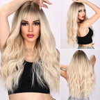 Wholesale Price Blonde Curvy Wig Synthetic Headband Wig Synthetic Wigs for Ladies SM8008