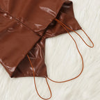 faux leather dress women dresses for women 2026 birthday outfits female dresses casual PU winter clothes