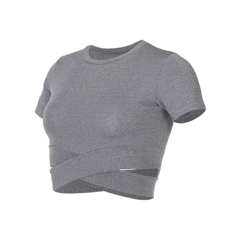 Women's Fitness T-shirts 2026 Clothing Gym Shirt Female Seamless Yoga Top Sportswear Crop Tops Sports Wear For Women T-shirt