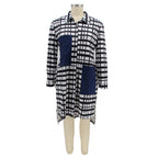New Plus Size Dresses Women 2022 Wholesale Buttons Casual Long Sleeve Loose Office Lady Plaid Shirt Midi Dresses Dropshipping
