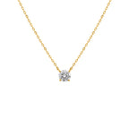 Sterling Silver 4 Prong Round 7mm 1.2 CT Moissanite Necklace W/ Certification
