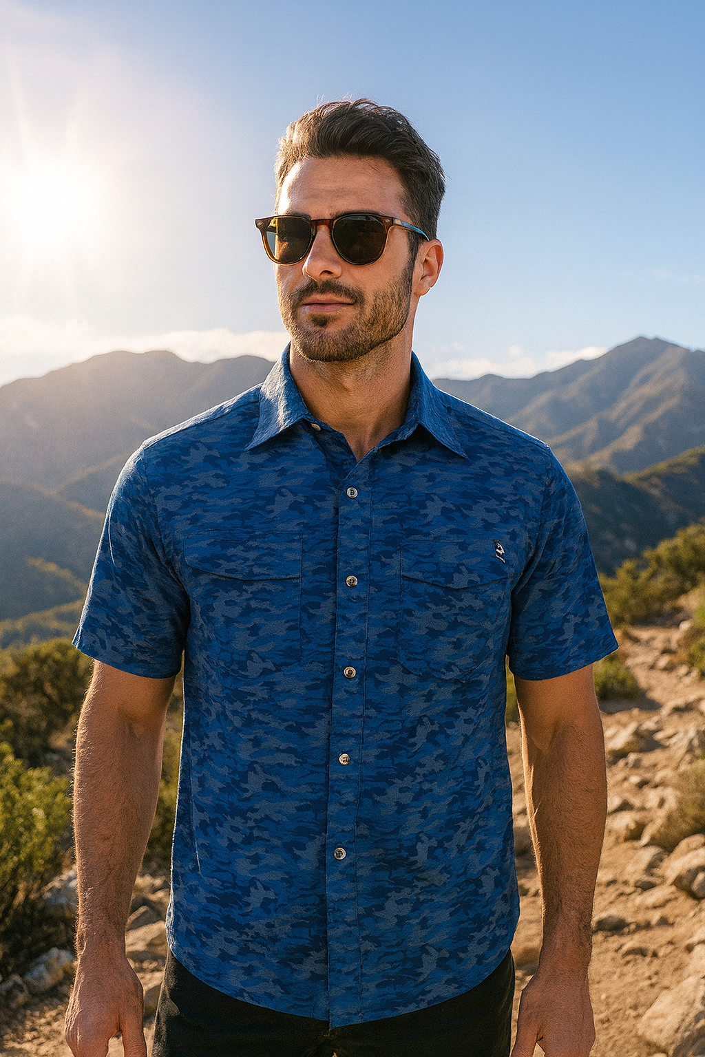 Men's Dot Camo UV Vented Fishing Shirt Secondary image