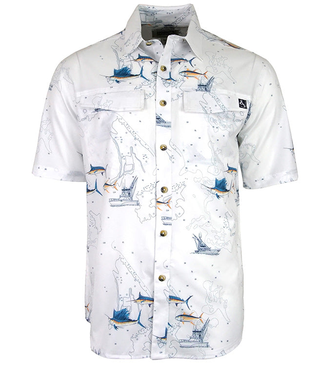 Men's Marine Charts UV Vented Fishing Shirt Main image