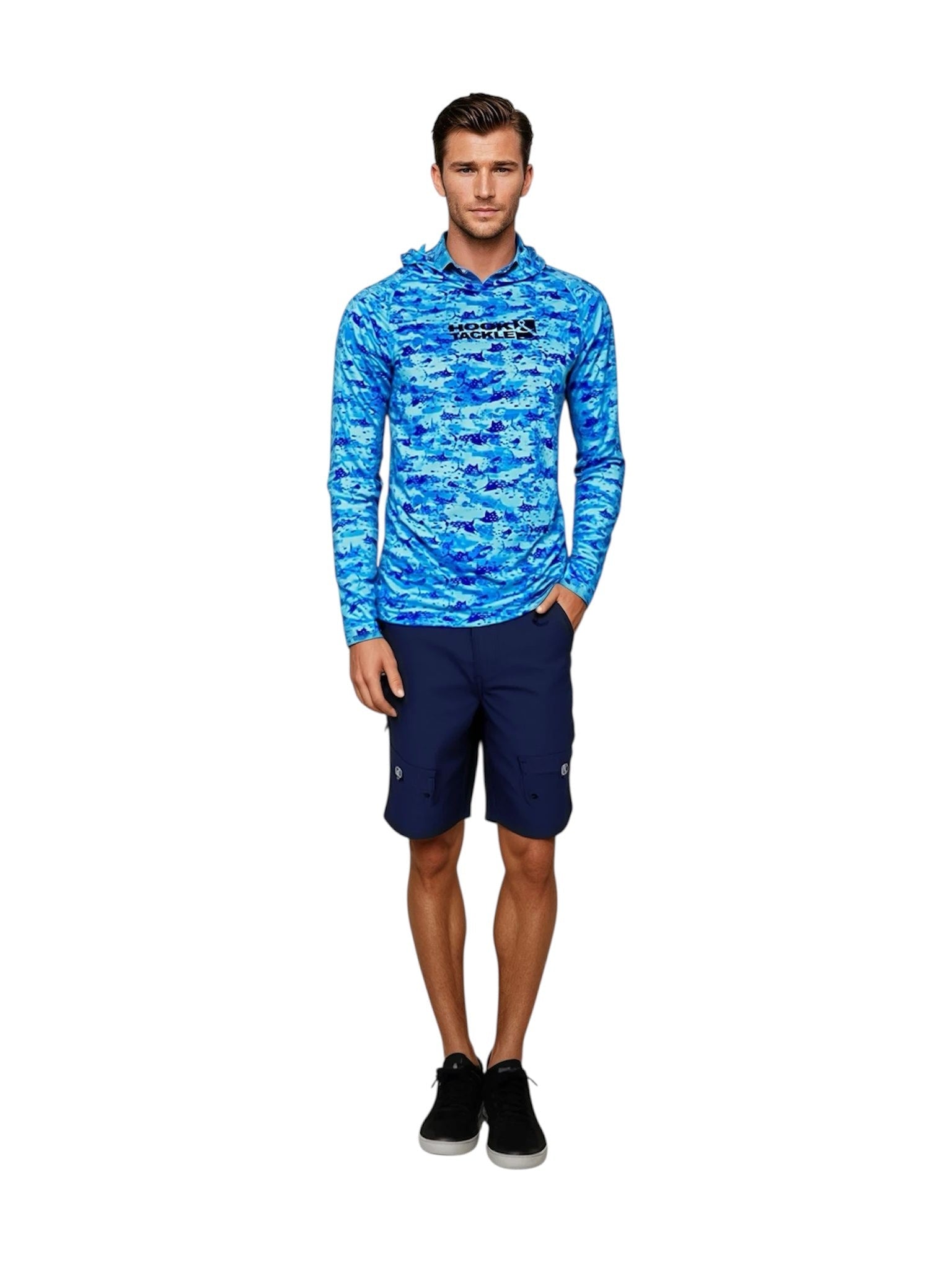 Men's Billfish Camo UV Fishing Hoodie Secondary image
