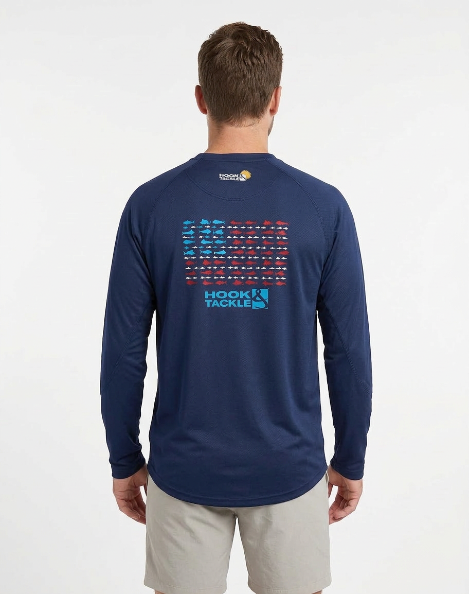 Men's American Fish L/S UV Fishing Shirt Secondary image