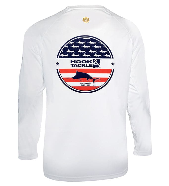 Youth Fins & Stripes UV Fishing Shirt (8-20) Main image