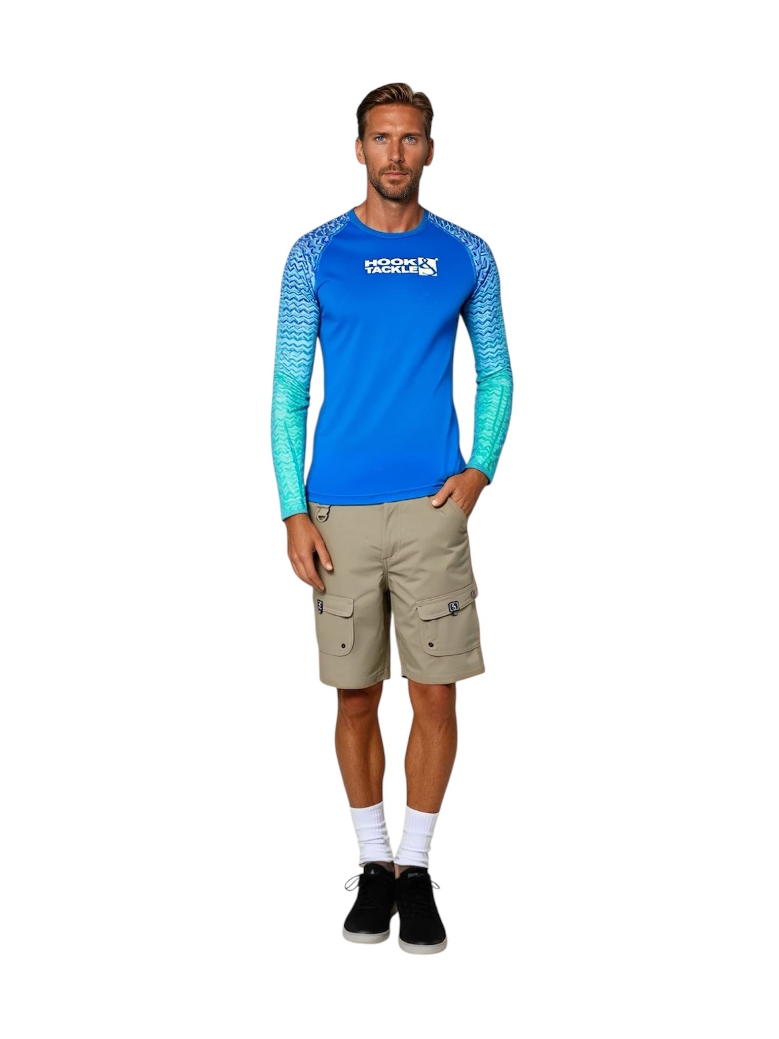 Men's Gradient Waves L/S UV Fishing Shirt Secondary image