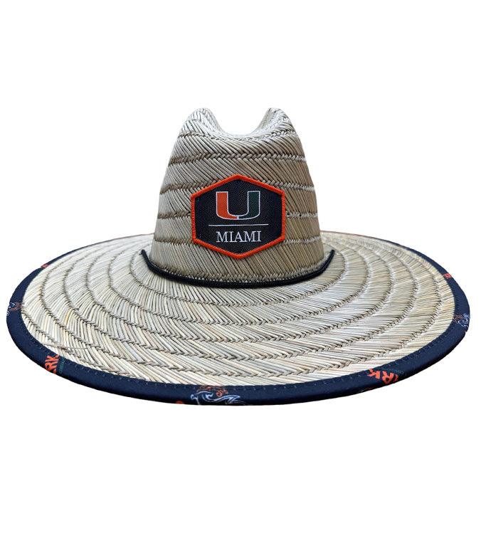University of Miami Logo Straw Hat Secondary image