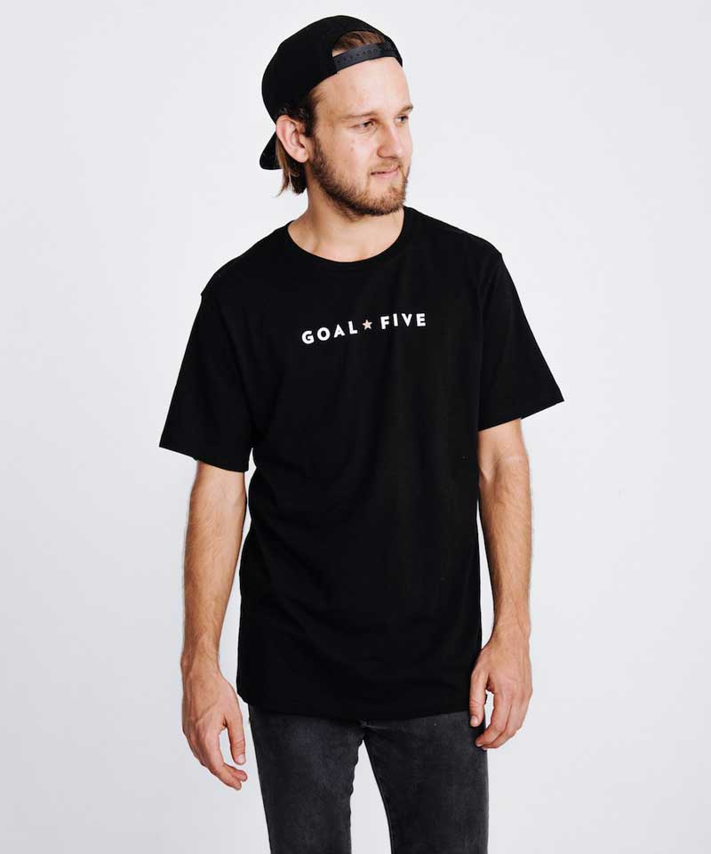 Goal Five Men's Black Cotton T-Shirt Secondary image