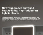 ‌Smart Corner Round Space Aluminum Mirror Cabinet, Wall Mounted Bathroom Storage with Shelves,Medicine Cabinet  Vanity Organizer