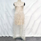 Wedding Party Dress Female Evening Elegant Sexy Deep V Neck Strap Sleeveless Sequined Long Maxi Dresses for Women 2026