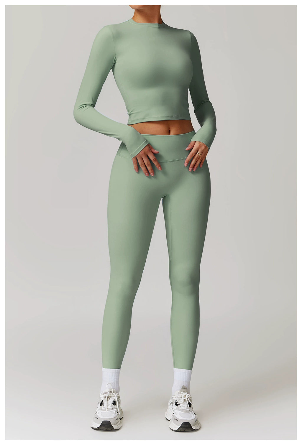 Fall and Winter Brushed Back Yoga Clothes Suit High Waist Stretch Tight Exercise Workout Pants Women's Long-Sleeved T-shirt Strapless Bra Pad
