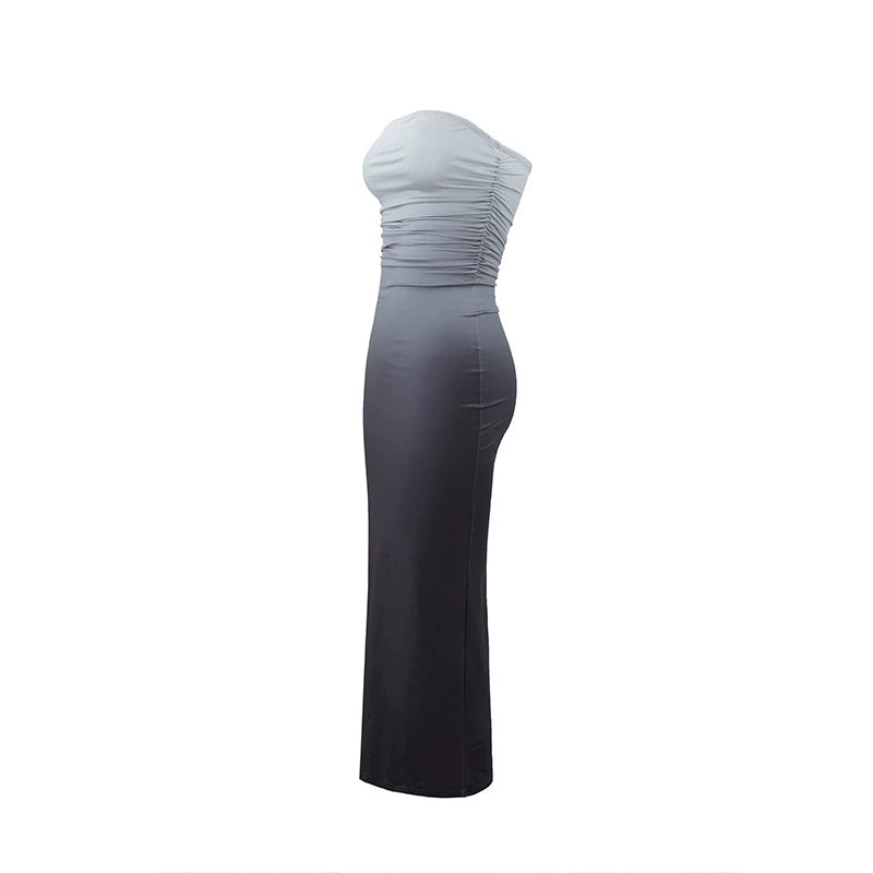 Sexy Slim fit Gradient Strapless Dress Sexy and Slim Gradient Strapless Dress