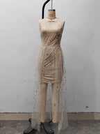 Wedding Party Dress Female Evening Elegant Sexy Deep V Neck Strap Sleeveless Sequined Long Maxi Dresses for Women 2026