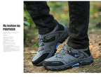 Plus Size Men's Shoes Autumn Sports Waterproof Non Slip Construction Site Work Autumn Fleece Insulated Cotton-Padded Shoes Hiking Labor Protection Fashion Shoes