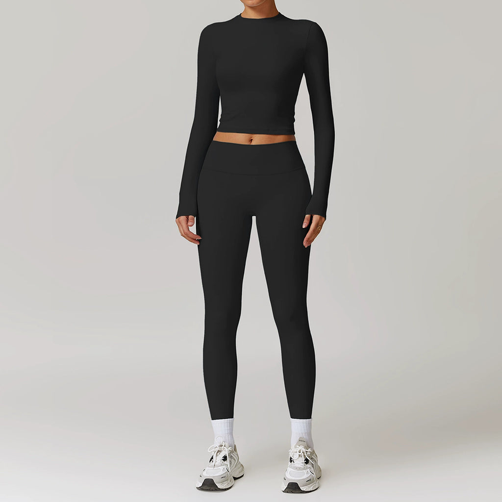 Fall and Winter Brushed Back Yoga Clothes Suit