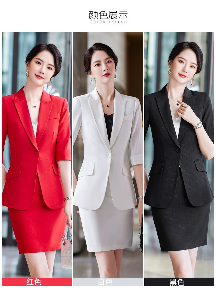 Red Summer New Elegant Hotel Manager Small Suit Secondary image