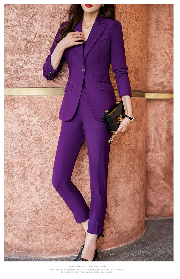 Coat Women's Red Work Clothes Suit Jacket