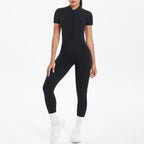 Sexy Backless Bodycon Scrunch Jumpsuit Raises Butt Women Dance Fitness Overalls Push Up  With Chest Cushion Yoga Sport Jump Suit