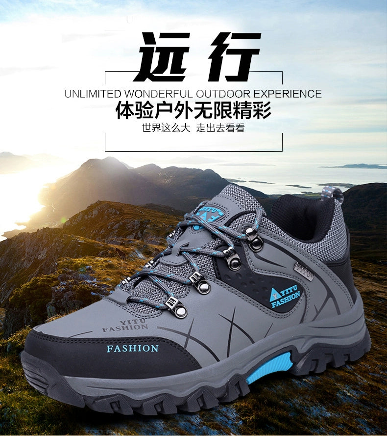 Plus Size Men's Shoes Autumn Sports Waterproof Non Slip Construction Site Work Autumn Fleece Insulated Cotton-Padded Shoes Hiking Labor Protection Fashion Shoes Secondary image