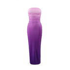 Sexy Slim fit Gradient Strapless Dress Sexy and Slim Gradient Strapless Dress
