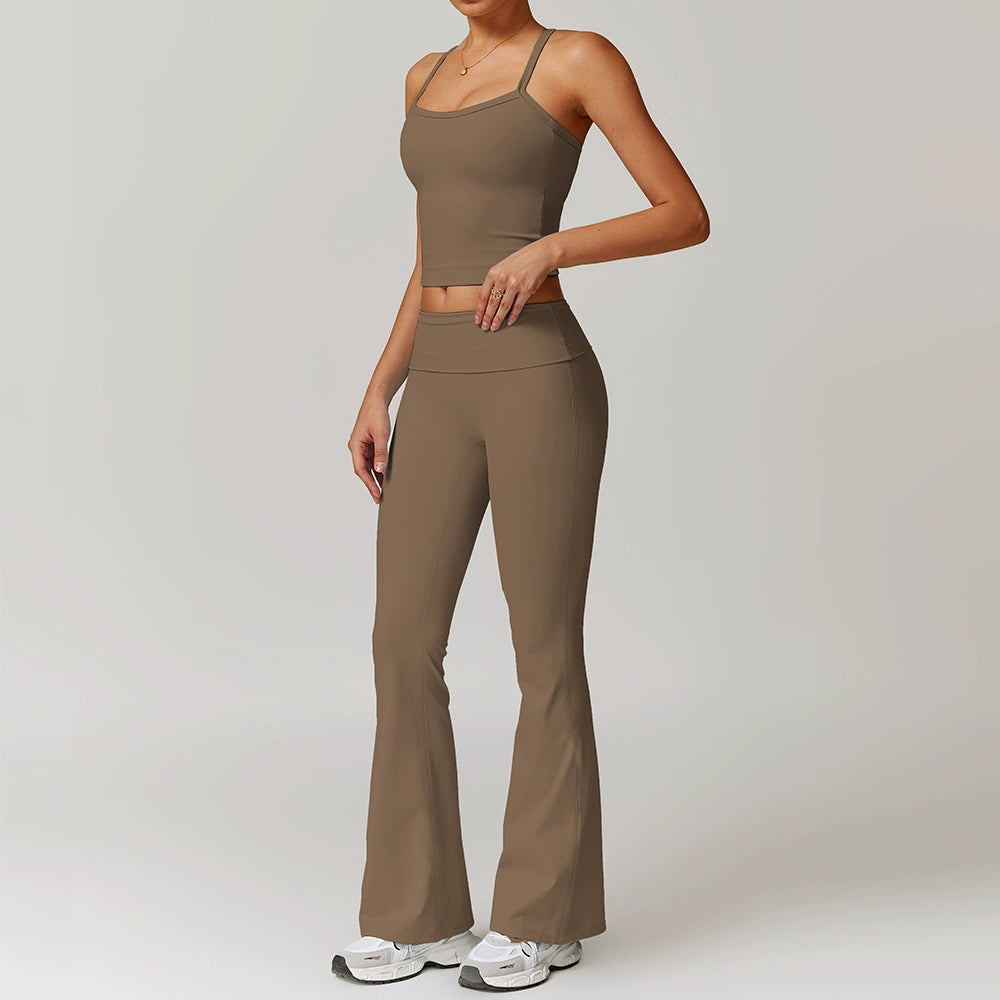 Fall and Winter Brushed Back Yoga Clothes Suit