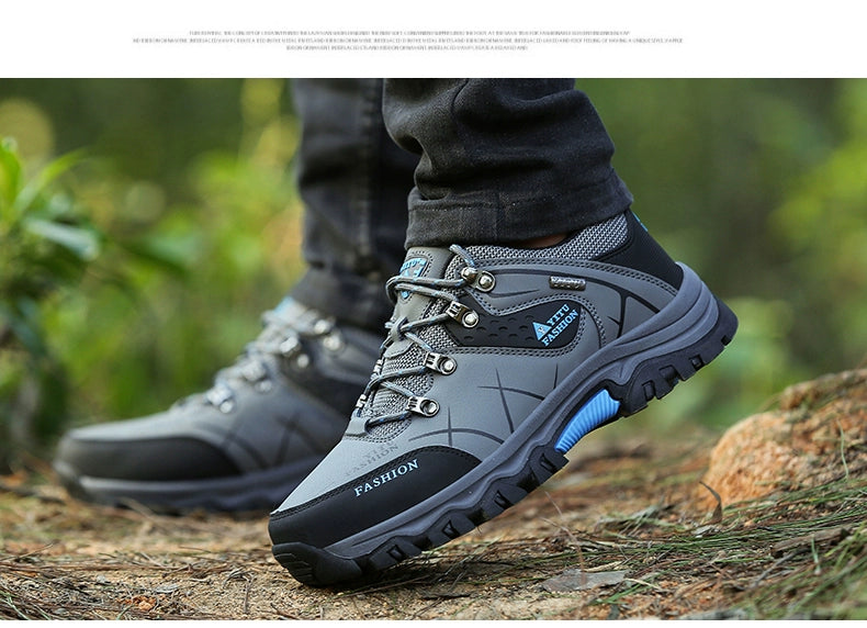 Plus Size Men's Shoes Autumn Sports Waterproof Non Slip Construction Site Work Autumn Fleece Insulated Cotton-Padded Shoes Hiking Labor Protection Fashion Shoes