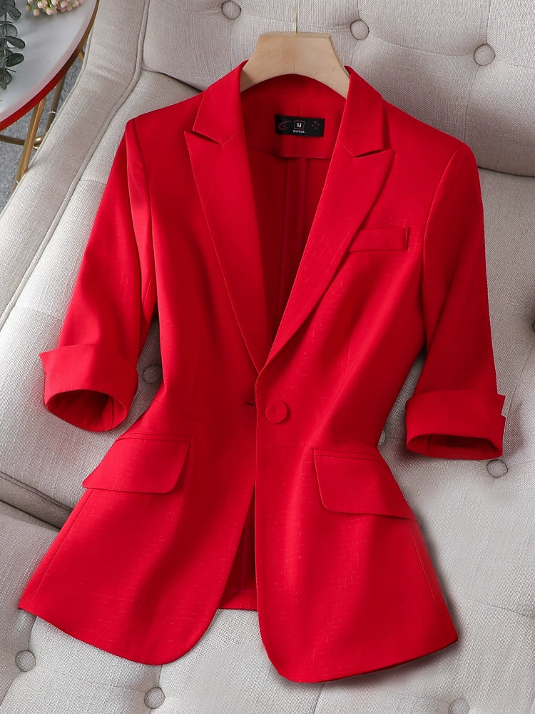 Red Summer New Elegant Hotel Manager Small Suit Main image