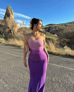 Sexy Slim fit Gradient Strapless Dress Sexy and Slim Gradient Strapless Dress
