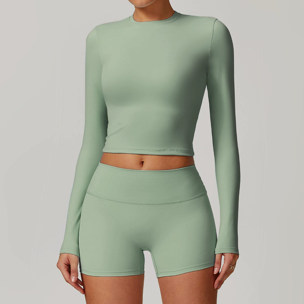 Fall and Winter Brushed Back Yoga Clothes Suit