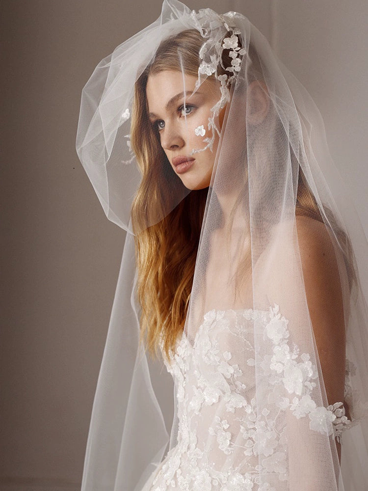 Fanna Fairy Clothing French Super Fairy off-Shoulder Lace Light Wedding Dress 2026 New Arrival Bridal Tail Slim Looking Wedding Veil