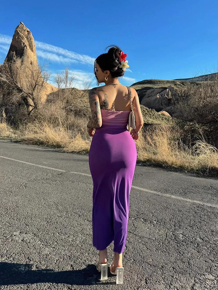 Sexy Slim fit Gradient Strapless Dress Sexy and Slim Gradient Strapless Dress