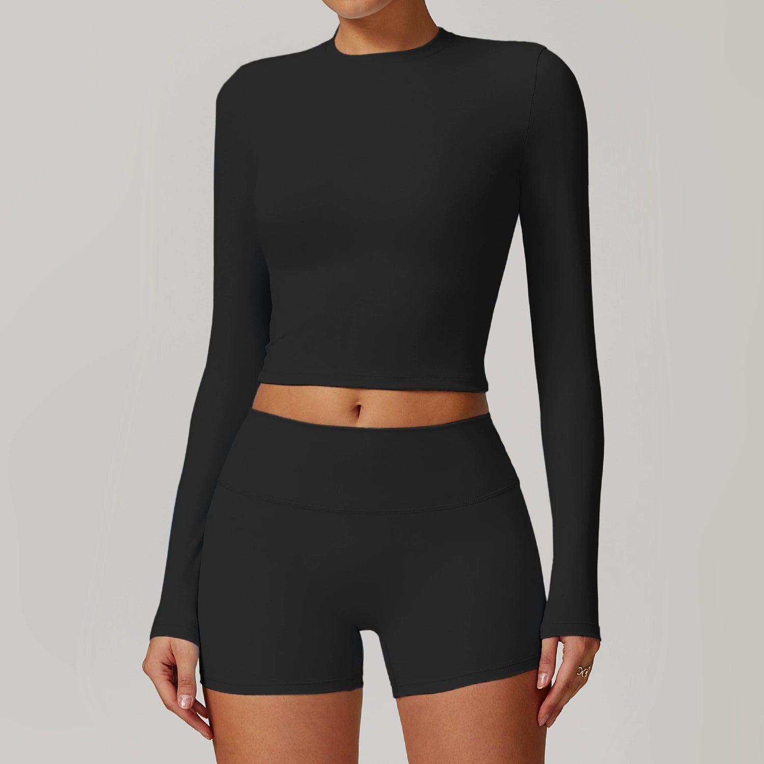 Fall and Winter Brushed Back Yoga Clothes Suit