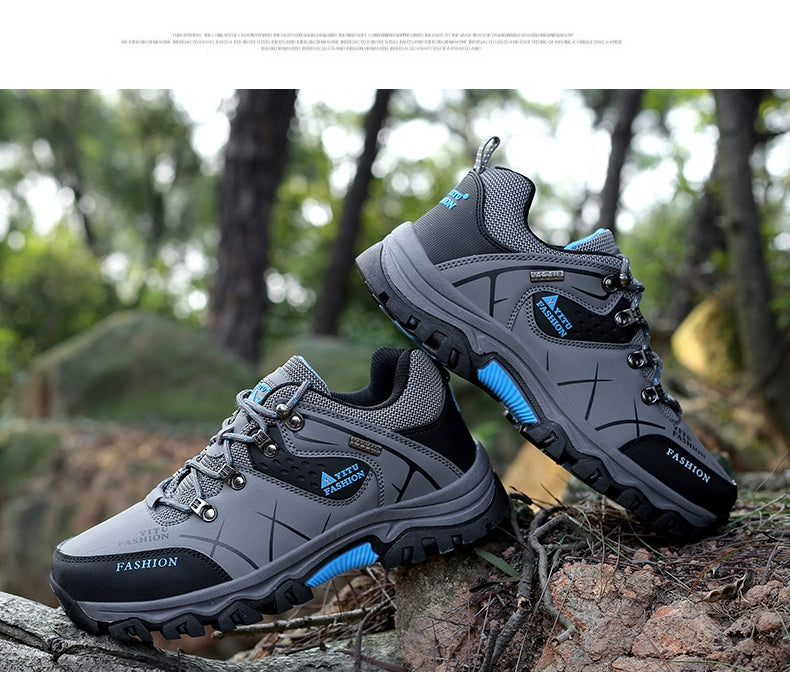 Plus Size Men's Shoes Autumn Sports Waterproof Non Slip Construction Site Work Autumn Fleece Insulated Cotton-Padded Shoes Hiking Labor Protection Fashion Shoes