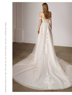 Fanna Fairy Clothing French Super Fairy off-Shoulder Lace Light Wedding Dress 2026 New Arrival Bridal Tail Slim Looking Wedding Veil